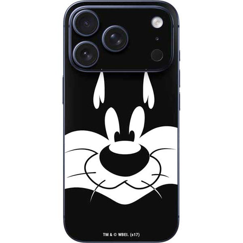 Looney Tunes Sylvester the Cat Black and White iPhone 17 Pro Skin